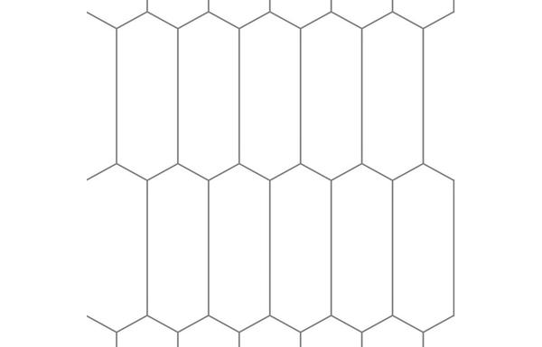Fibo Urban - Denver White (Elongated Hexagonal) - Single